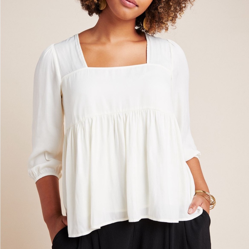 Anthropologie Dolan Left Coast Cherie Babydoll Top